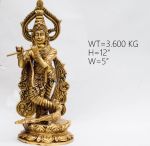 Brass Krishna 3.600Kg 12"Inches – photo 2