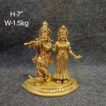 Brass Radha Krishna Idol 7" 1.5kg SF