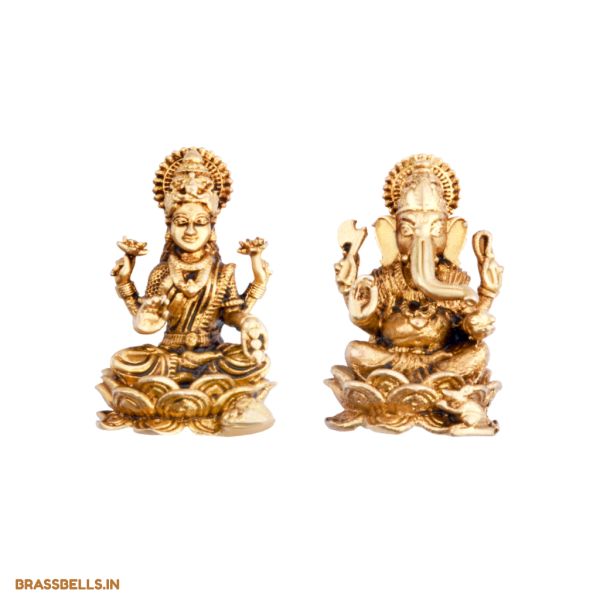 Brass Laxmi Ganesh 3CM
