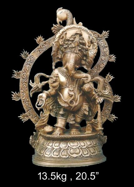 Brass Ganesh 13.5 Kg 20.5" Inches