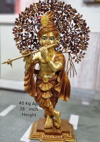 Brass Radha Krishna Idol 40Kg 38"Inch