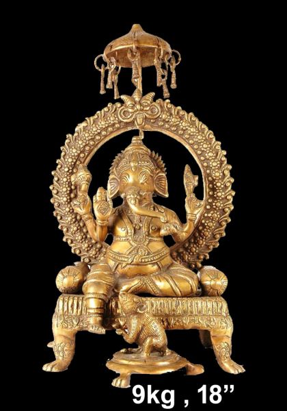 Brass Ganesh 9 Kg 18" Inches