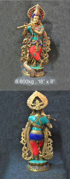 Brass Krishna 8.600Kg 18"Inches