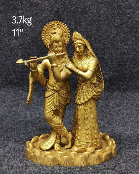 Brass Radha Krishna 3.7Kg 11"Inches