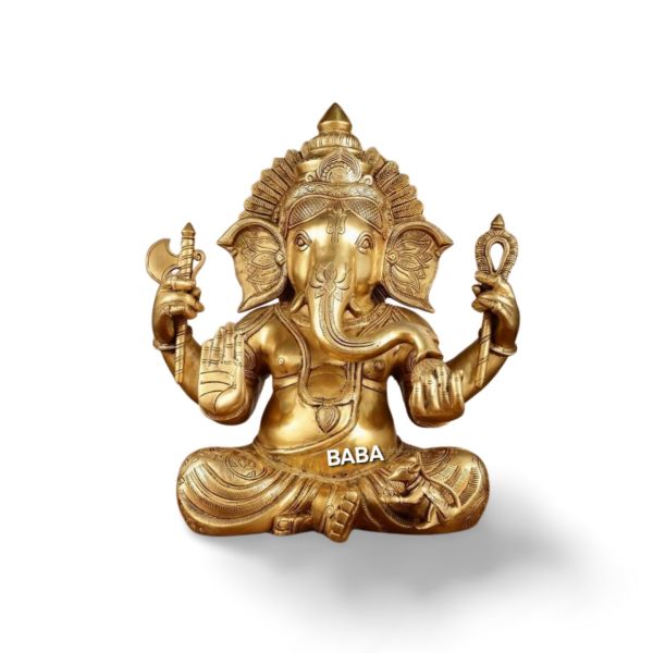 Brass Ganesha big 33 kg, 20" , Sf
