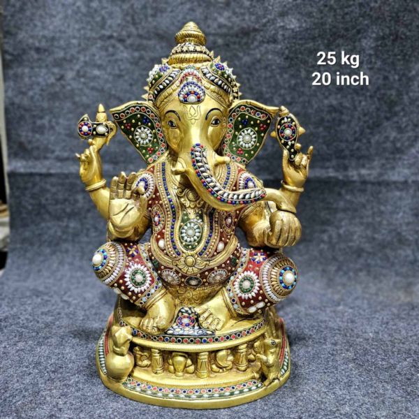 Brass Ganesha 25 Kg 20" Inches