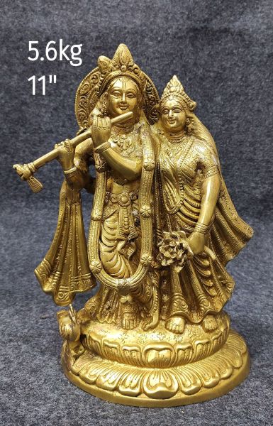 Brass Radha Krishna 5.600Kg 11"Inches