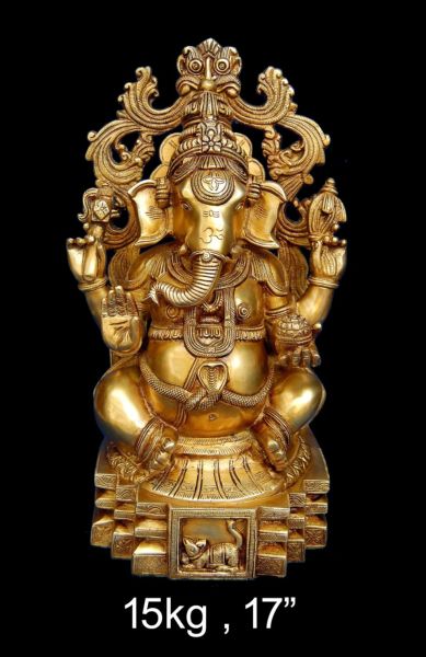 Brass Ganesh 15 Kg 17" Inches