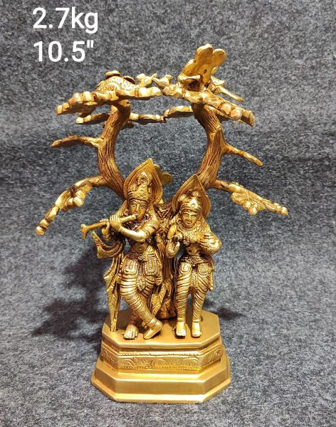 Brass Krishna With tree 2.7Kg 10.5" Inches