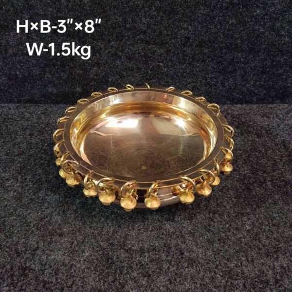 Brass Urli Ghongru 1.5kg, 8''