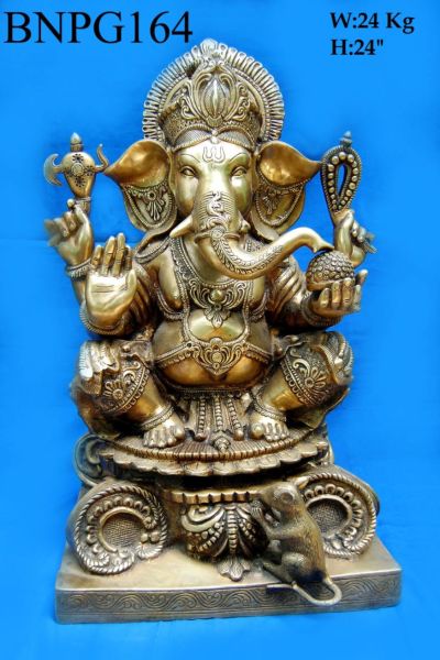 Brass Ganesh 24 Kg 24" Inches