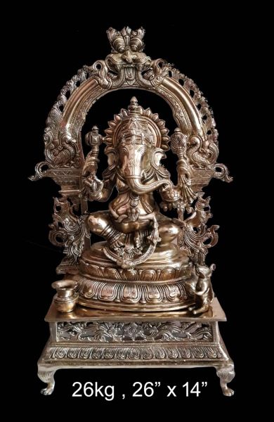 Brass Ganesh 26 Kg 26"x14" Inches
