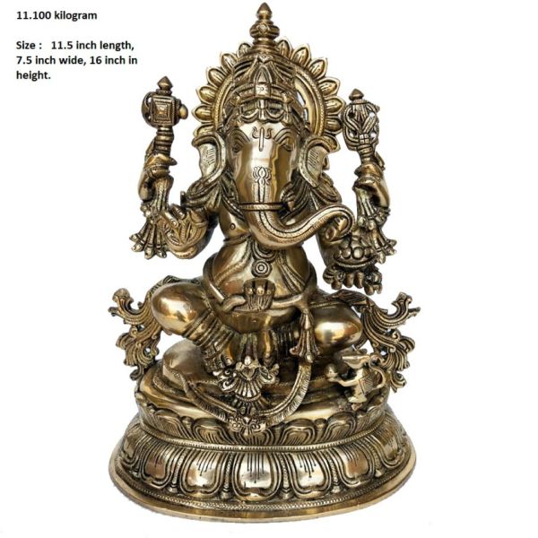 Brass Ganesh 11.100 Kg 16" Inches