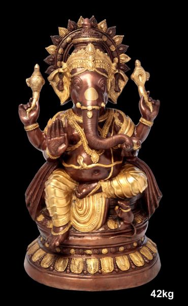 Brass Ganesh 42 Kg 35" Inches