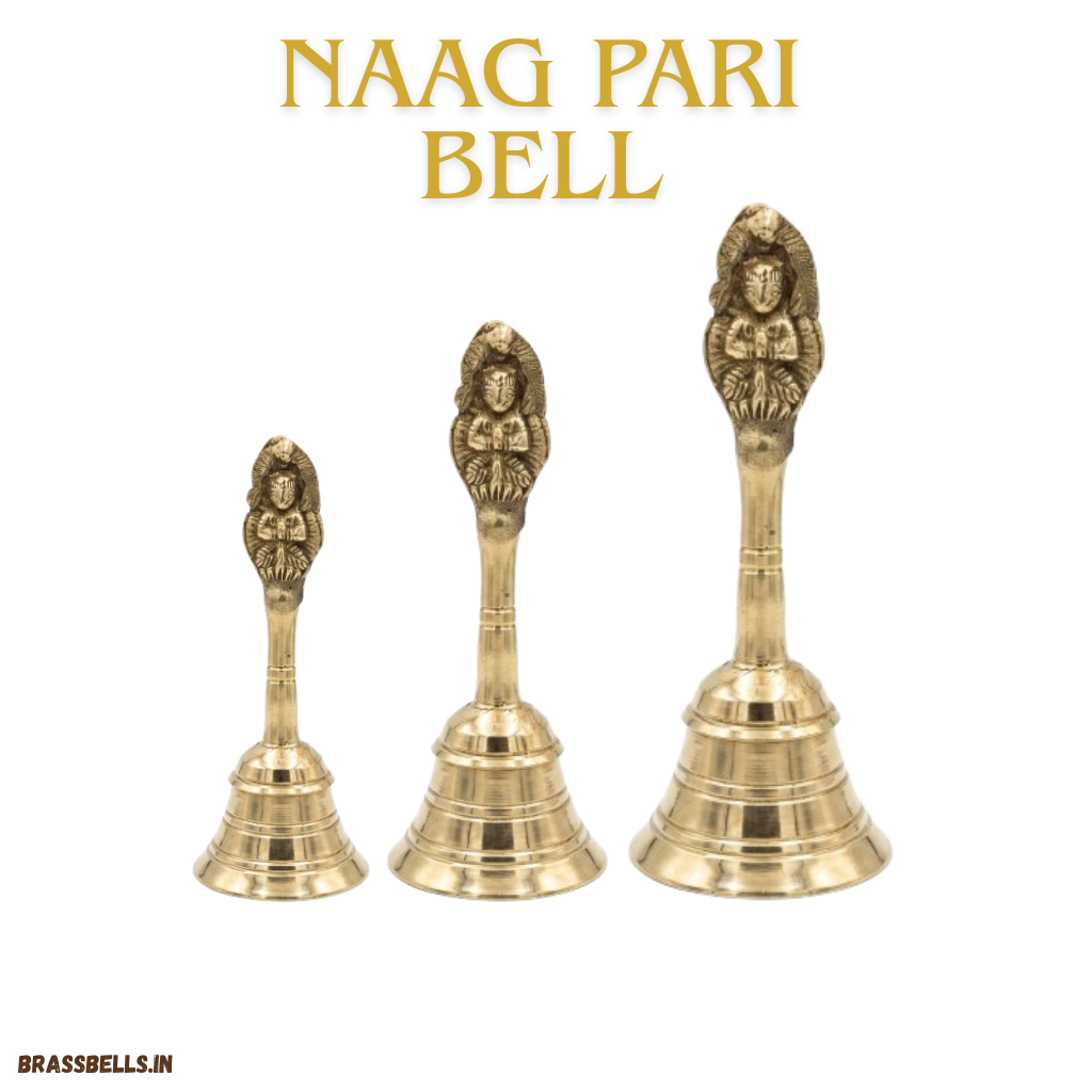 Brass Naag Pari Hand Bells