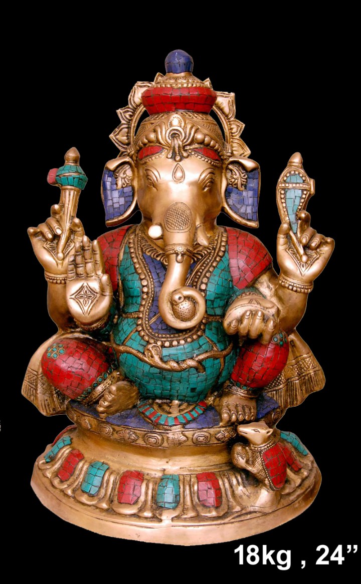 Brass Ganesh 20 Kg 22" Inches