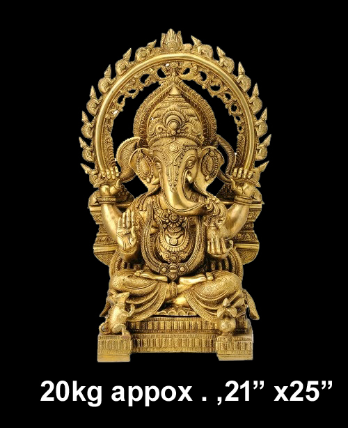 Brass Ganesh 20 Kg 21"x25" Inches