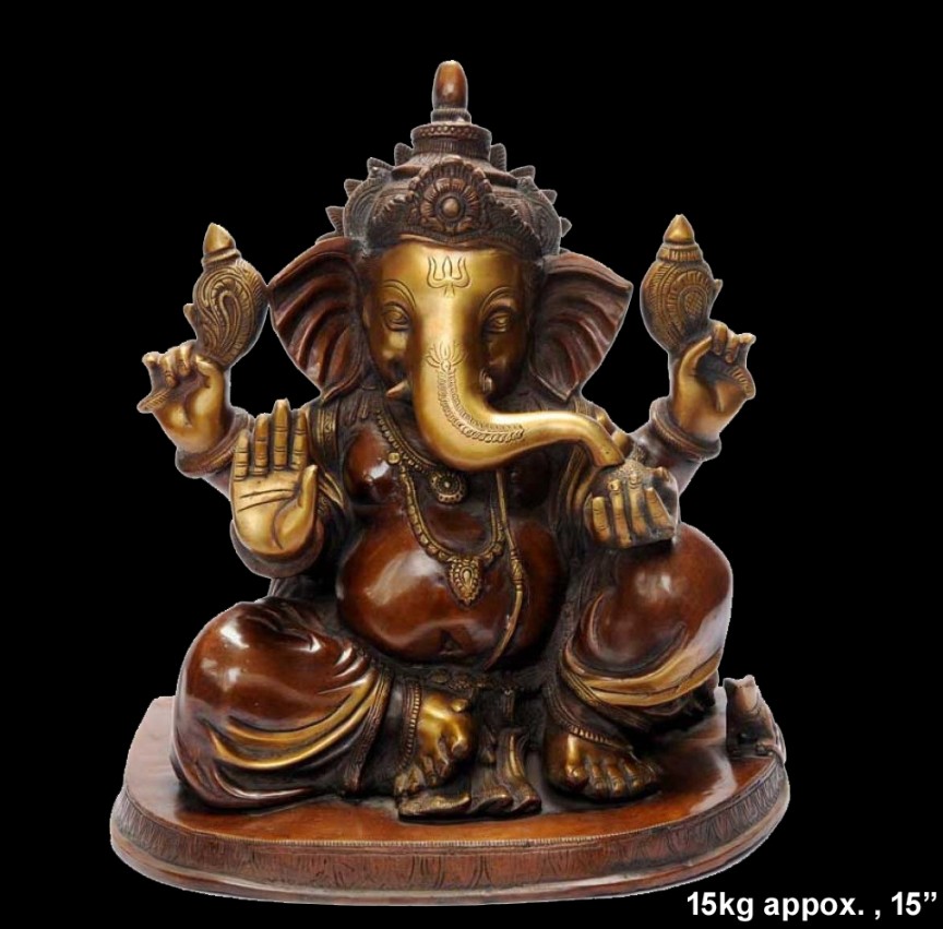 Brass Ganesh 15 Kg 15" Inches