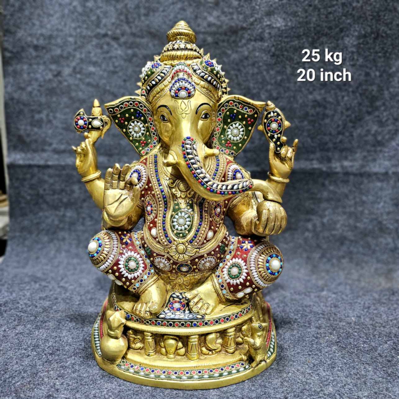 Brass Ganesha 25 Kg 20" Inches