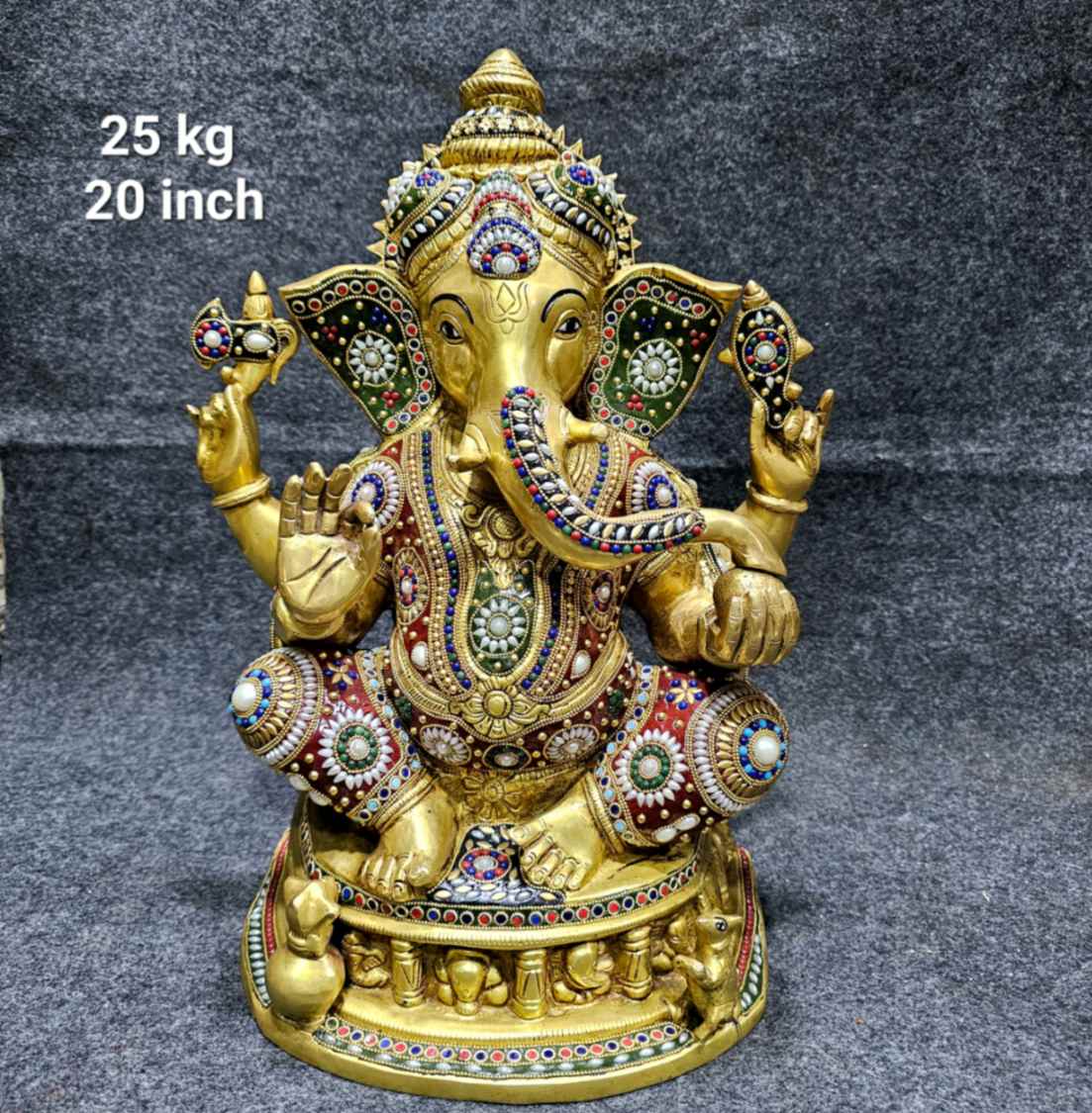 Brass Ganesha 25 Kg 20" Inches dupli