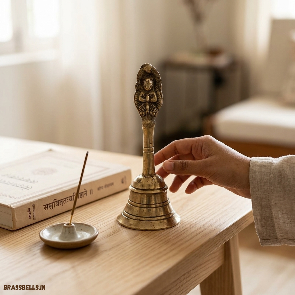 Brass Naag Pari Hand Bells