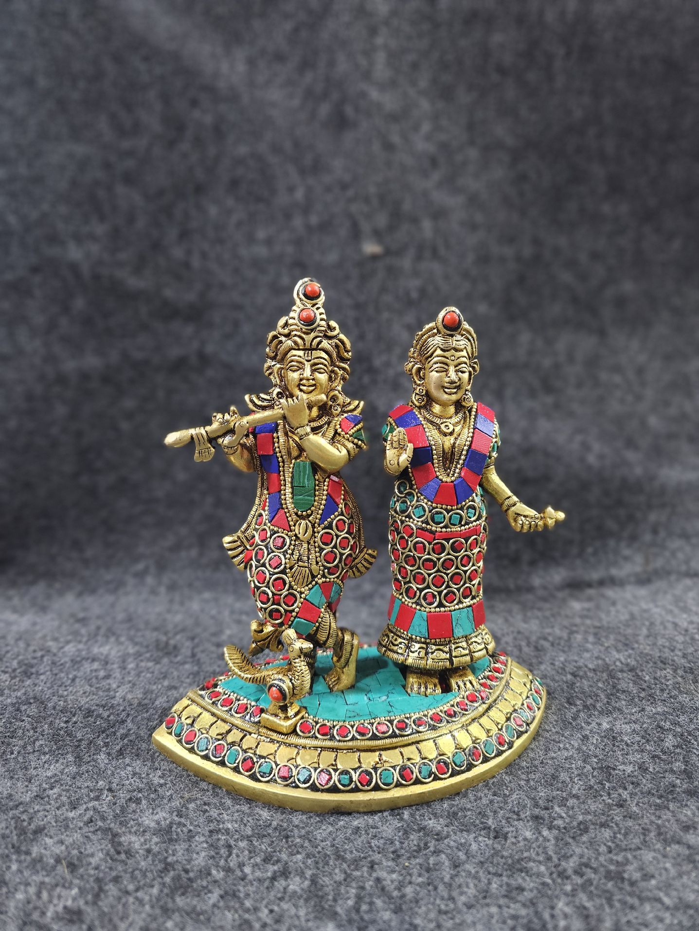 Brass Radha Krishna Idol