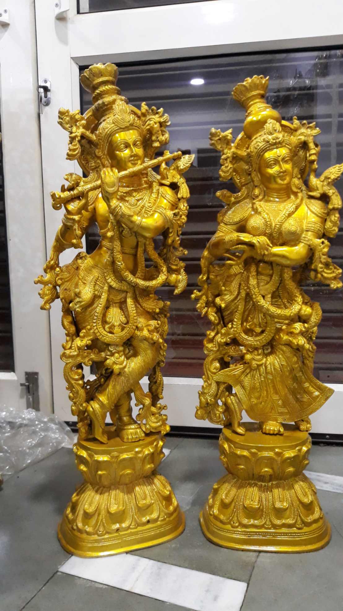 Brass Radha Krishna Idols 32Kg 29''Inches