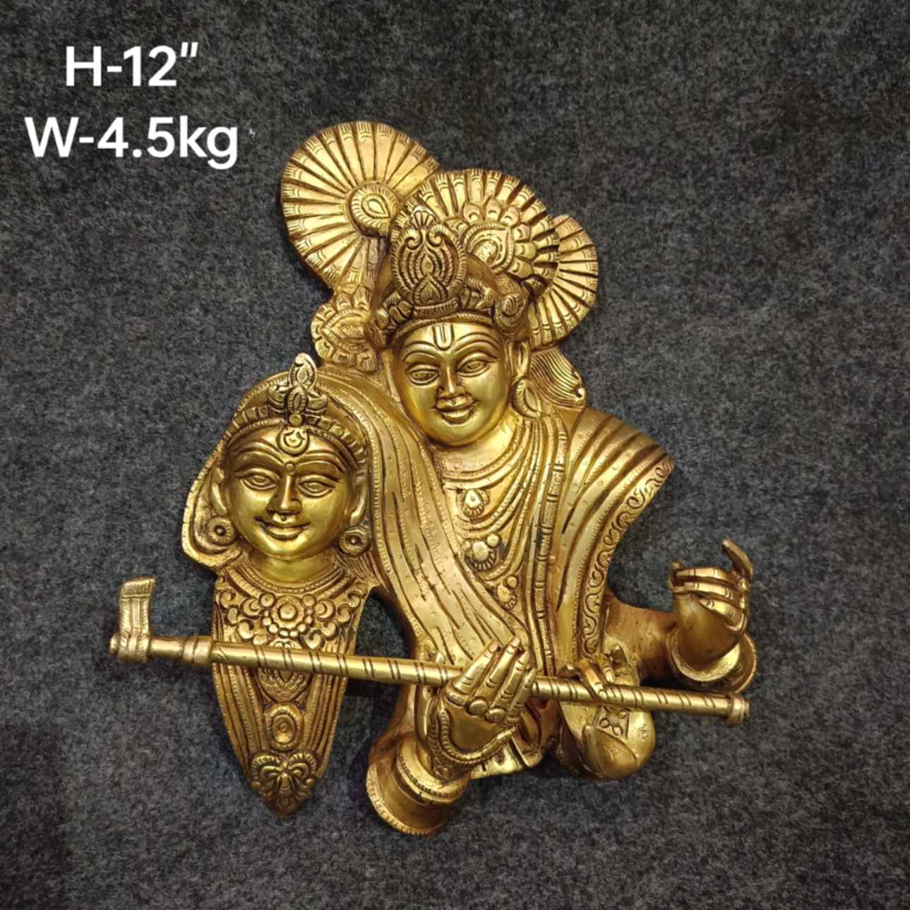 Brass Radha Krishna 4.5Kg 12''Inches
