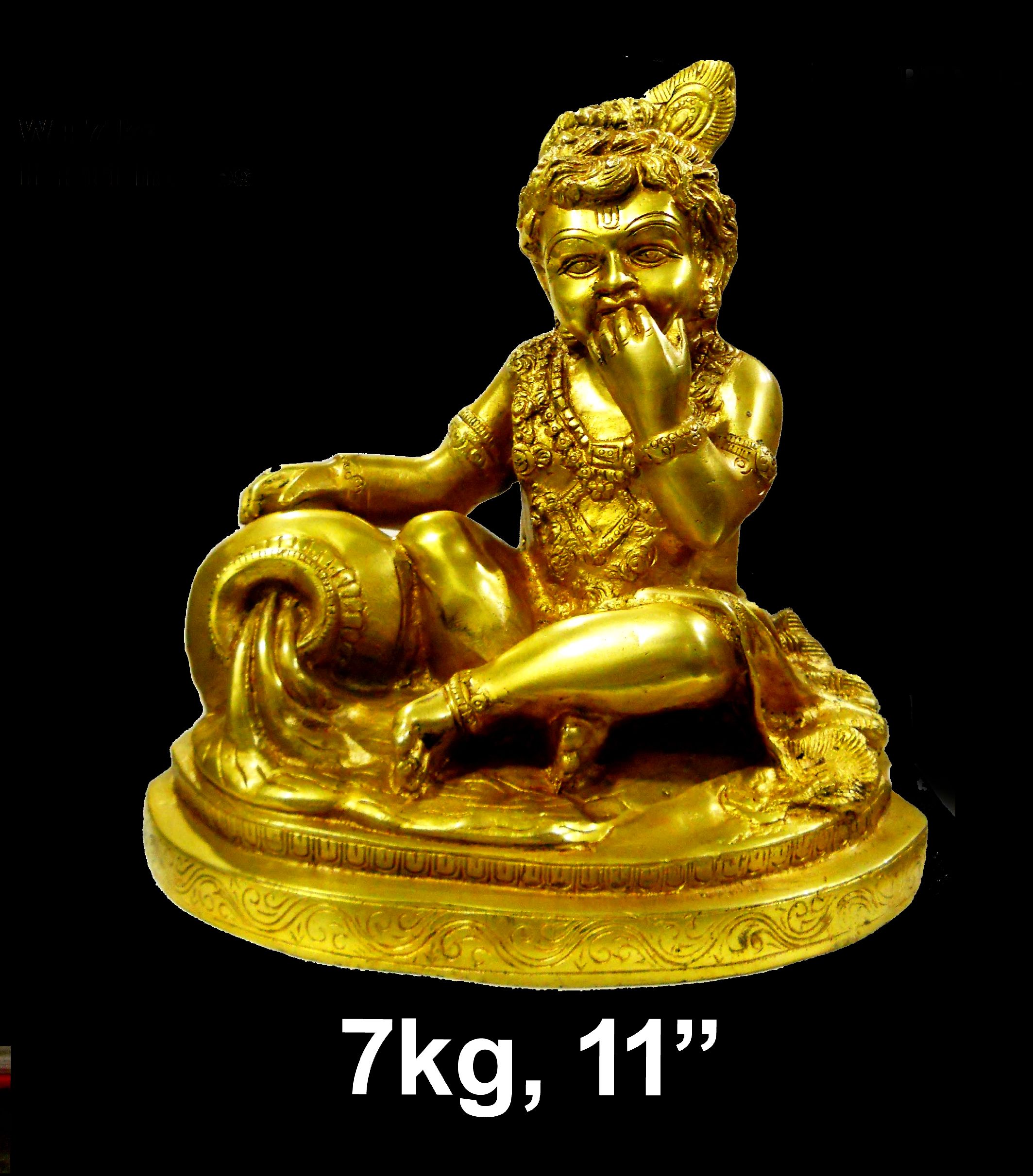 Brass Krishna 7Kg 11"Inchs