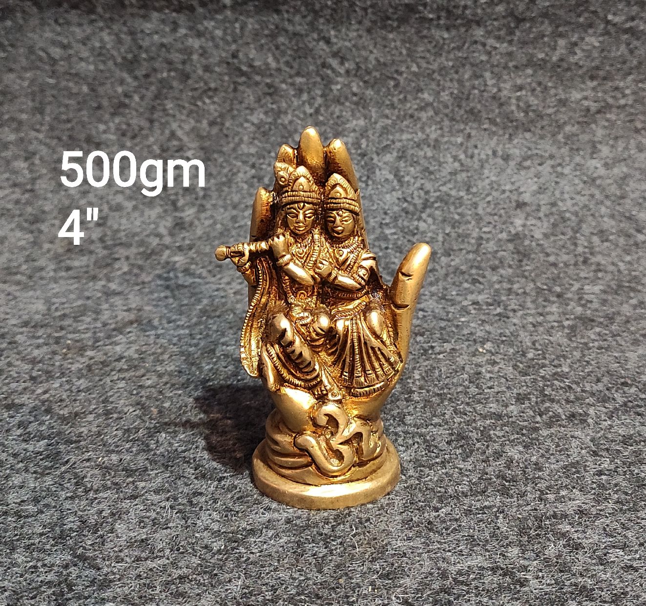 Brass Radha Krishna 500Gm 4"Inches