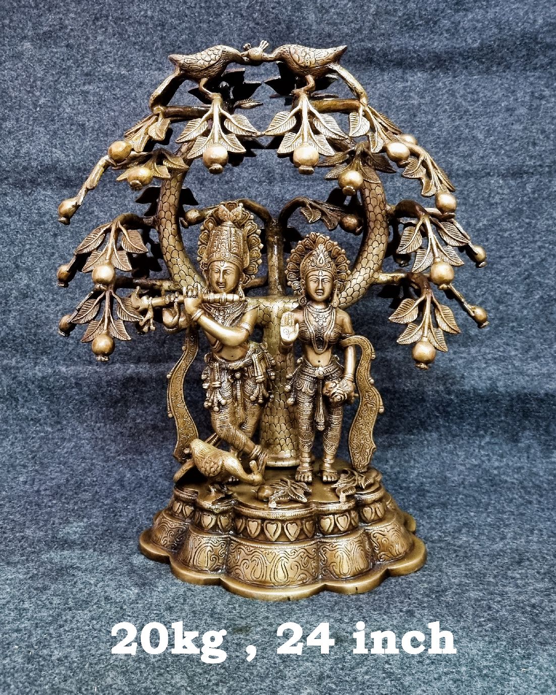 Brass Radha Krishna Tree 20Kg 24''Inches