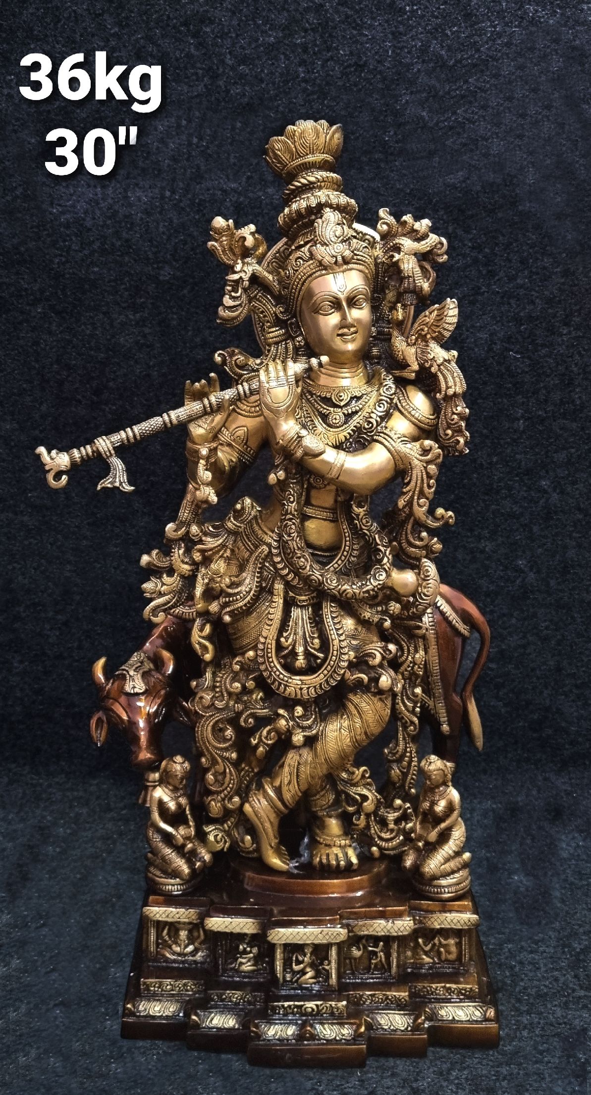 Brass Krishna 36 Kg 30'' Inches