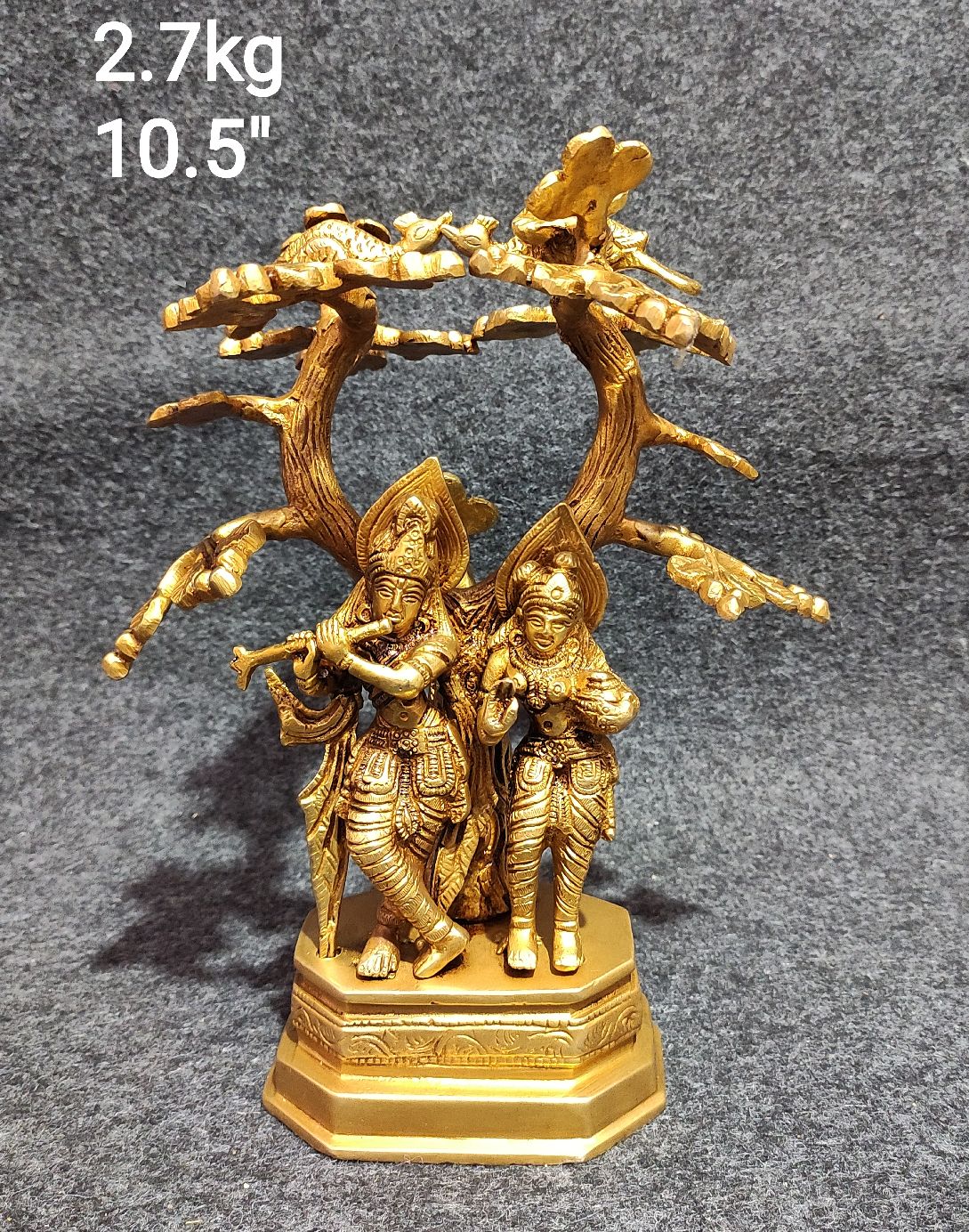 Brass Krishna With tree 2.7Kg 10.5" Inches