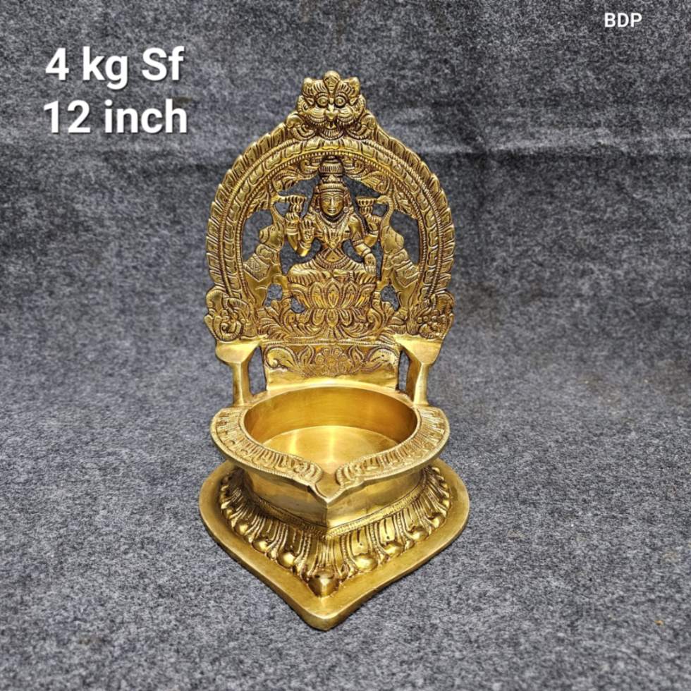 Brass Urli Gaz lakshmi diya 4kg, 12'' SF