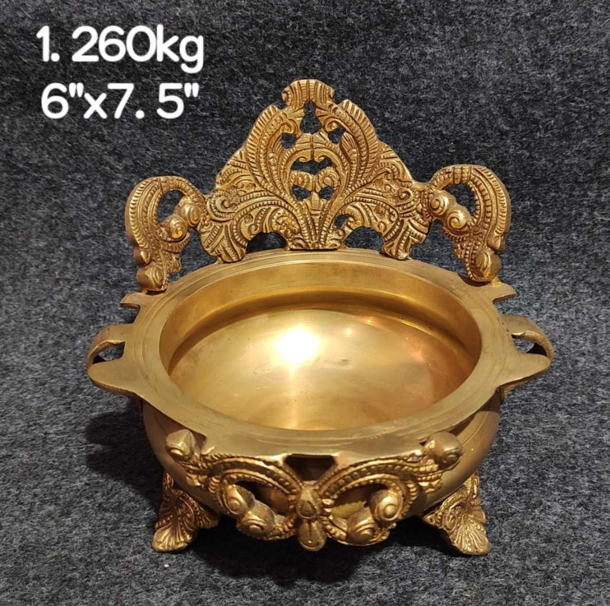Brass Jali Urli. 1.3kg, 6''*7.5''